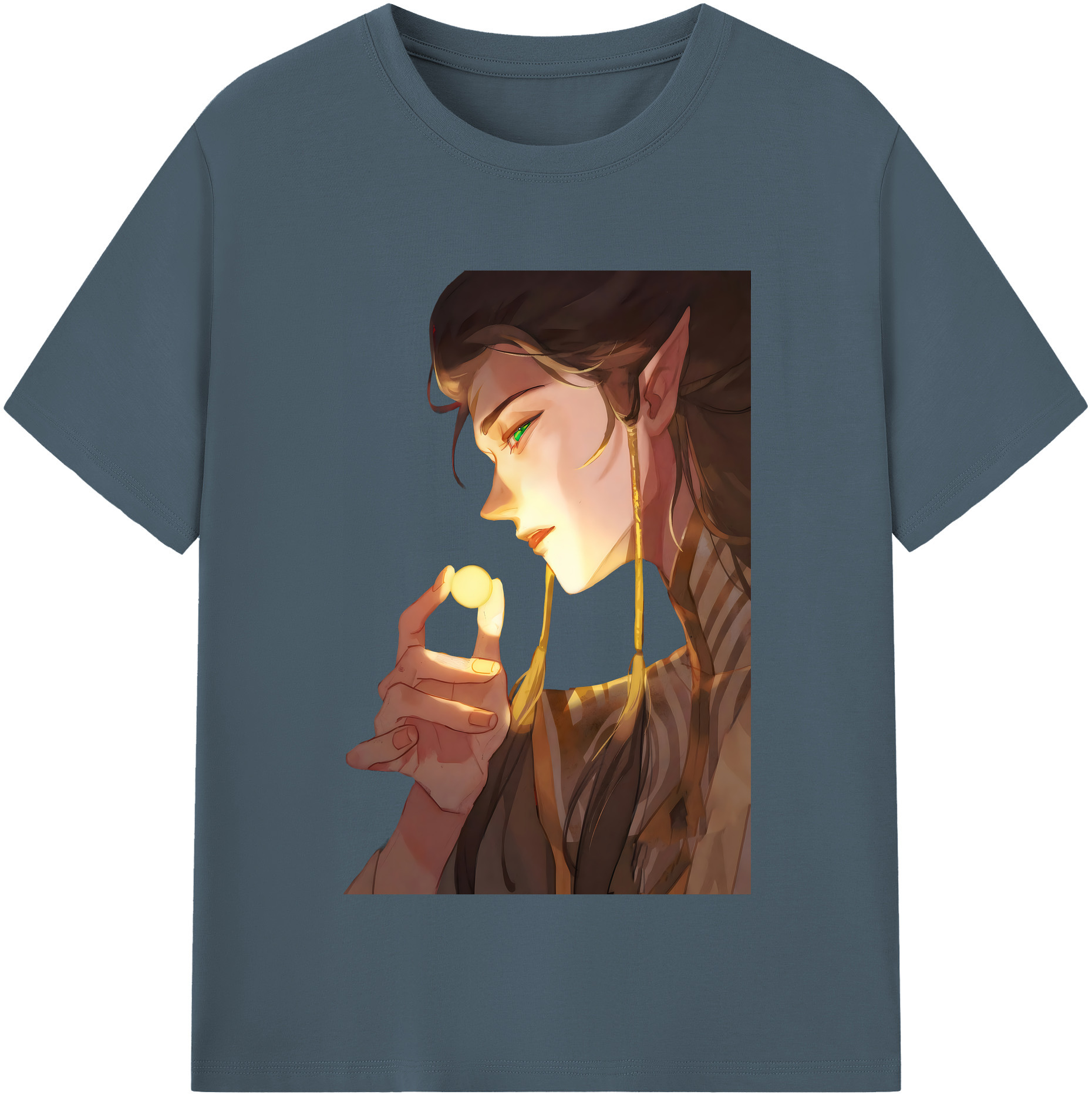 （画像用） Ne Zha 2 ナタ 魔童の大暴れ 綿100％半袖Tシャツ（フロントプリント）